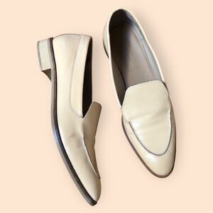 Everlane Cream Leather Loafers